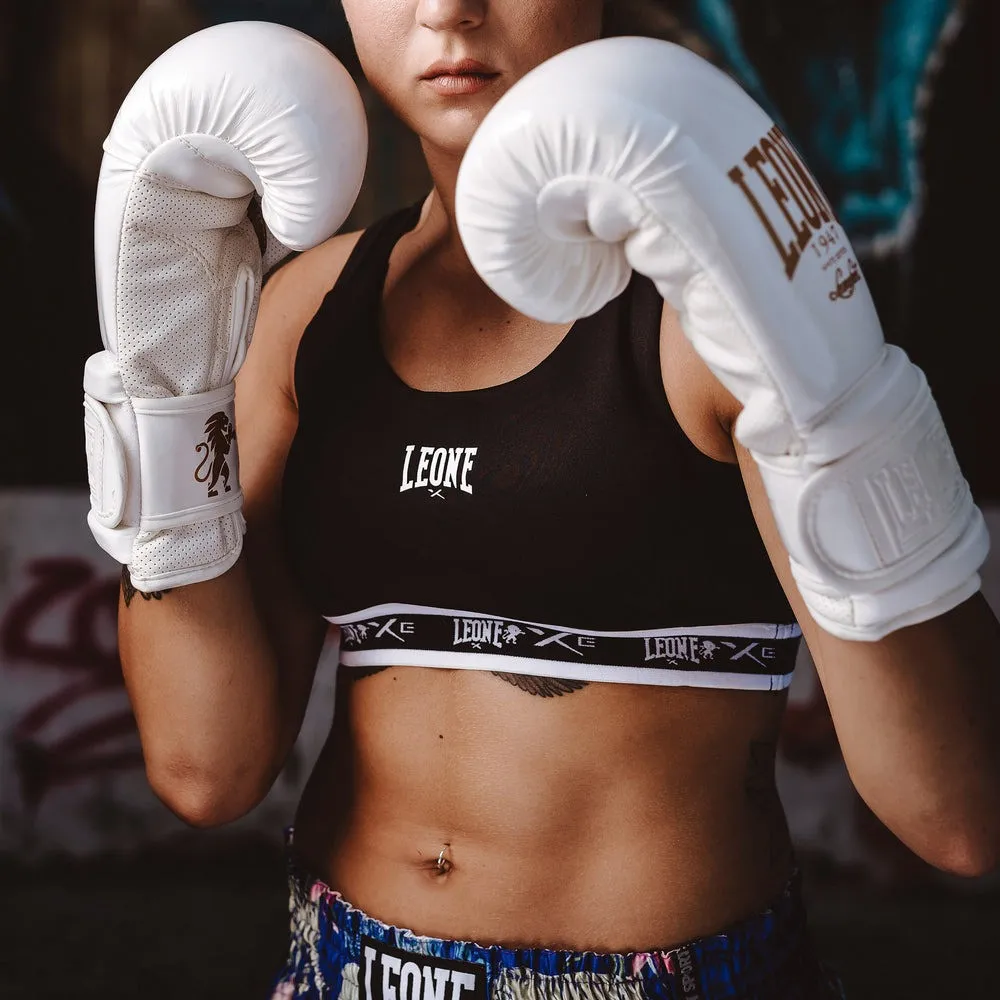 Боксерські рукавиці Leone GN059W White/Gold 10 унцій (капу в комплекті)