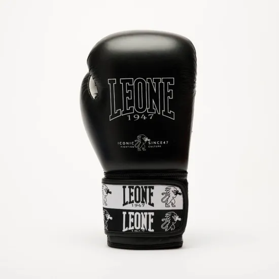 Боксерські рукавиці Leone GN208 ICONIC Black 10 унцій (бинти 4 м. в комплекті)