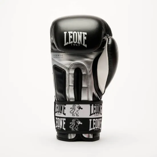 Боксерські рукавиці Leone GN208 ICONIC Black 10 унцій (бинти 4 м. в комплекті)