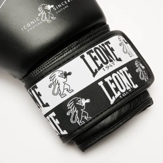Боксерські рукавиці Leone GN208 ICONIC Black 10 унцій (бинти 4 м. в комплекті)