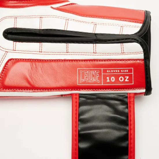 Боксерские перчатки Leone GN208 ICONIC Red 10 унций (бинты 4 м. в комплекте)