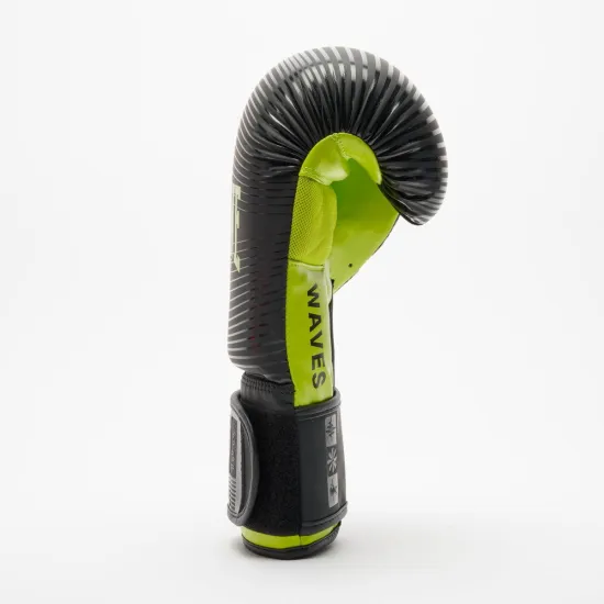 Боксерські рукавиці Leone GN313 WAVES Black 10 унцій (капу в комплекті)