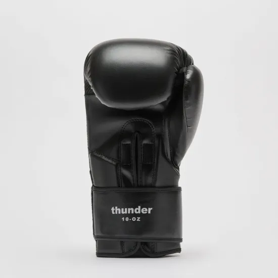 Боксерские перчатки Leone GN383 THUNDER Black 10 унций (капу в комплекте)