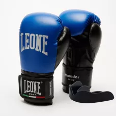 Боксерские перчатки Leone GN383 THUNDER Blue 8 унций (капу в комплекте)