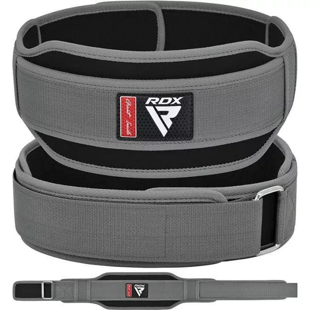 Пояс для важкої атлетики RDX RX5 Double Belt неопреновий Grey S