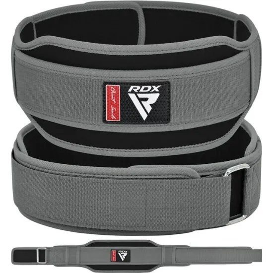 Пояс для важкої атлетики RDX RX5 Double Belt неопреновий Grey S