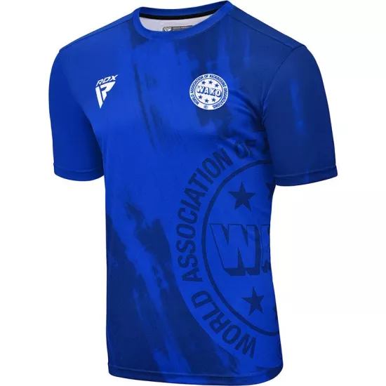 Спортивна футболка RDX WAKO T1 з короткими рукавами Blue S