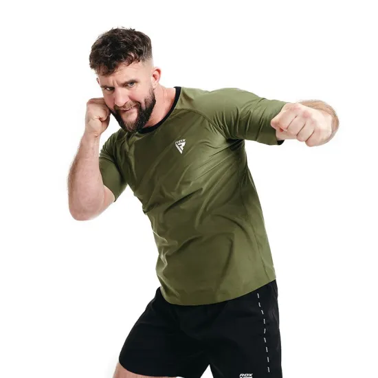 Чоловіча футболка RDX M1 з ефектом сауни Army Green M