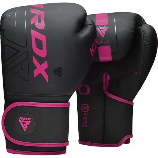 Боксерські рукавиці RDX F6 MATTE PINK-8OZ (капа в комплекті)
