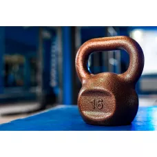 Гиря чугунная RN-SPORT 16 кг металлическая, цвет бронза