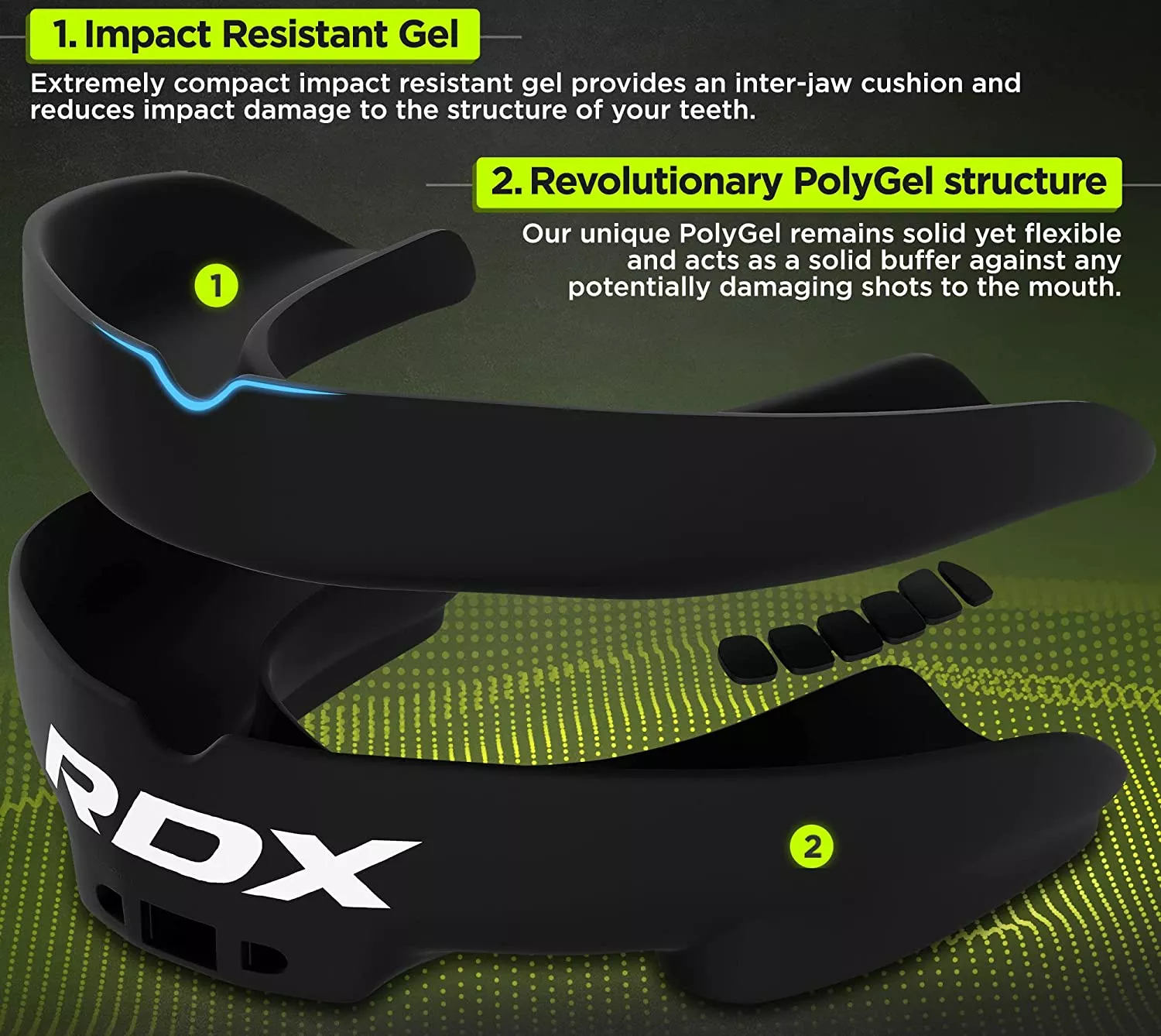 Капа боксерська RDX Gel 3D Pro Black-взрослая