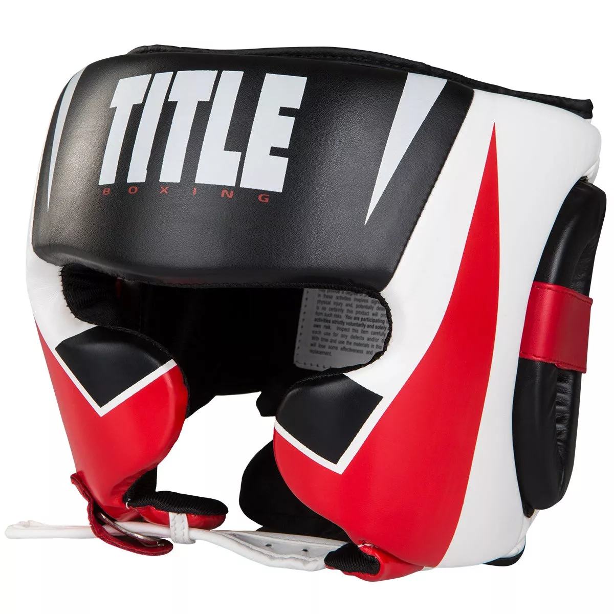 Боксерский шлем TITLE MMA Command Black/White/Red M (капа в комплекте)