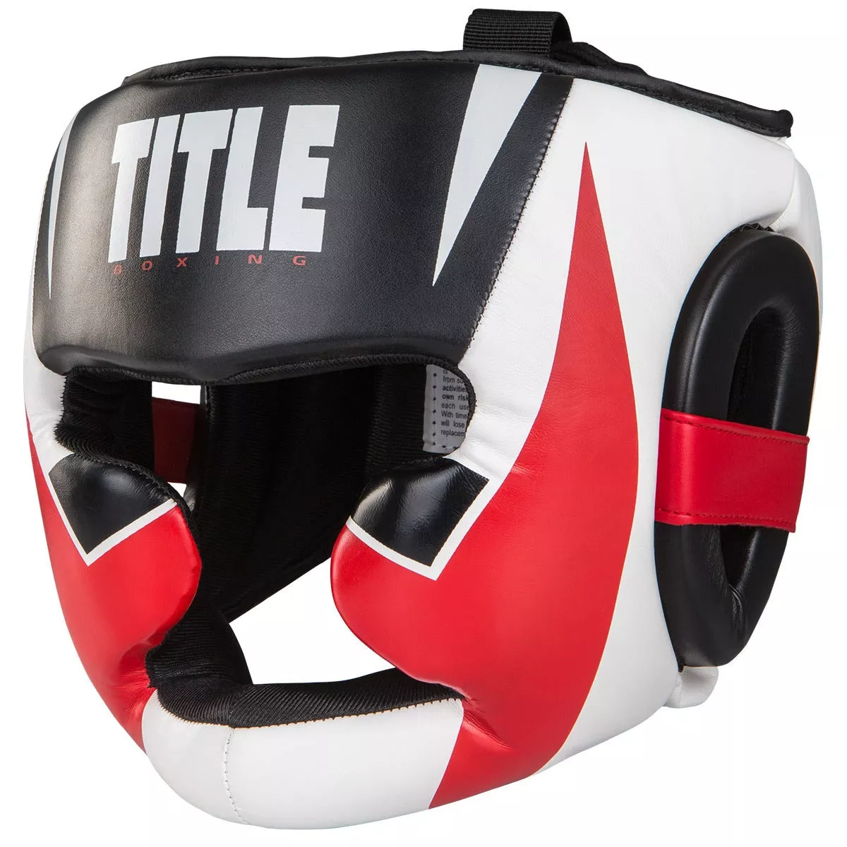 Боксерский шлем TITLE MMA Command Full Black/Red/White M (капа в комплекте)