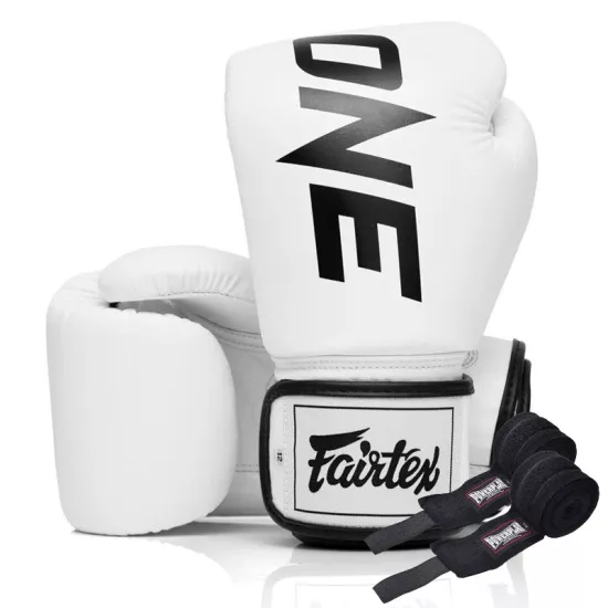 Боксерські рукавиці Fairtex BGV1-ONE White 10 унцій (бинти в комплекті)