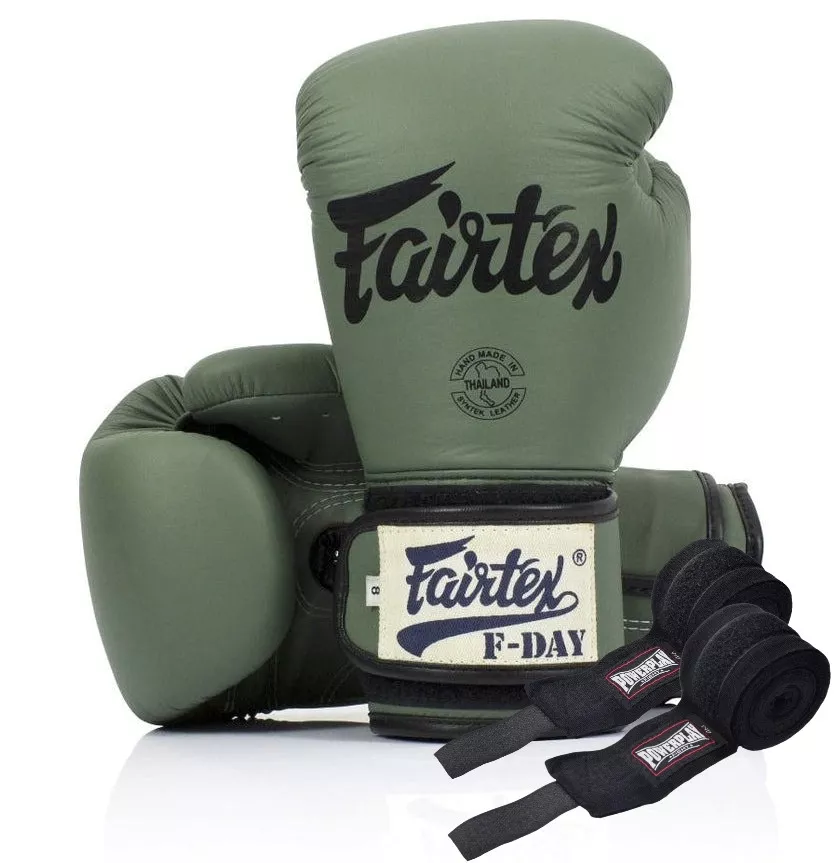 Боксерські рукавиці Fairtex BGV11 Green 10 унцій (бинти в комплекті)