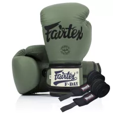 Боксерські рукавиці Fairtex BGV11 Green 10 унцій (бинти в комплекті)
