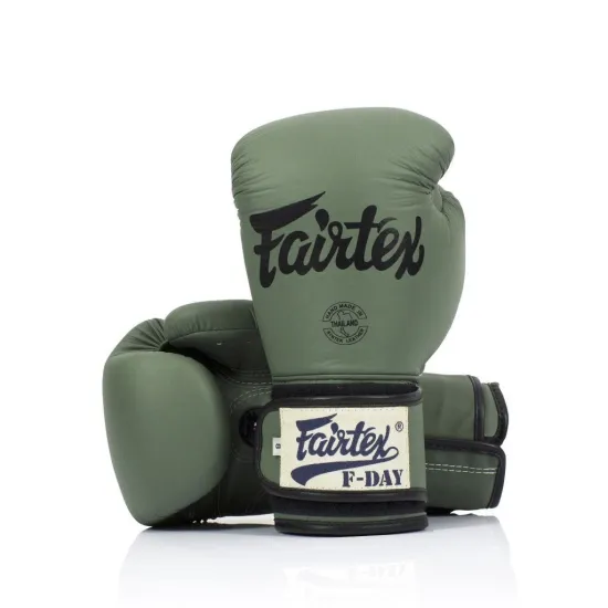 Боксерские перчатки Fairtex BGV11 Green 10 унций (бинты в комплекте)