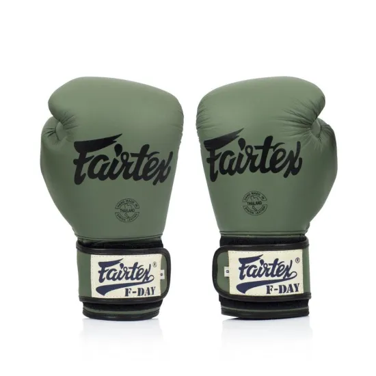 Боксерские перчатки Fairtex BGV11 Green 10 унций (бинты в комплекте)