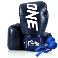 Боксерські рукавиці Fairtex BGV1-ONE Blue 10 унцій (бинти в комплекті)