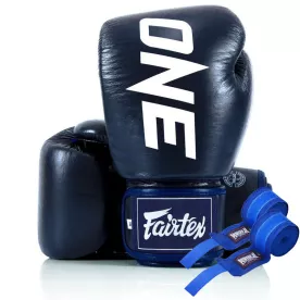 Боксерські рукавиці Fairtex BGV1-ONE Blue 10 унцій (бинти в комплекті)