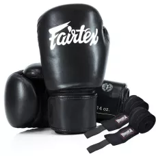 Боксерські рукавиці Fairtex BGV27 Black 14 унцій (бинти в комплекті)