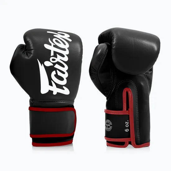 Боксерские перчатки Fairtex BGV14 Black 10 унций (бинты в комплекте)