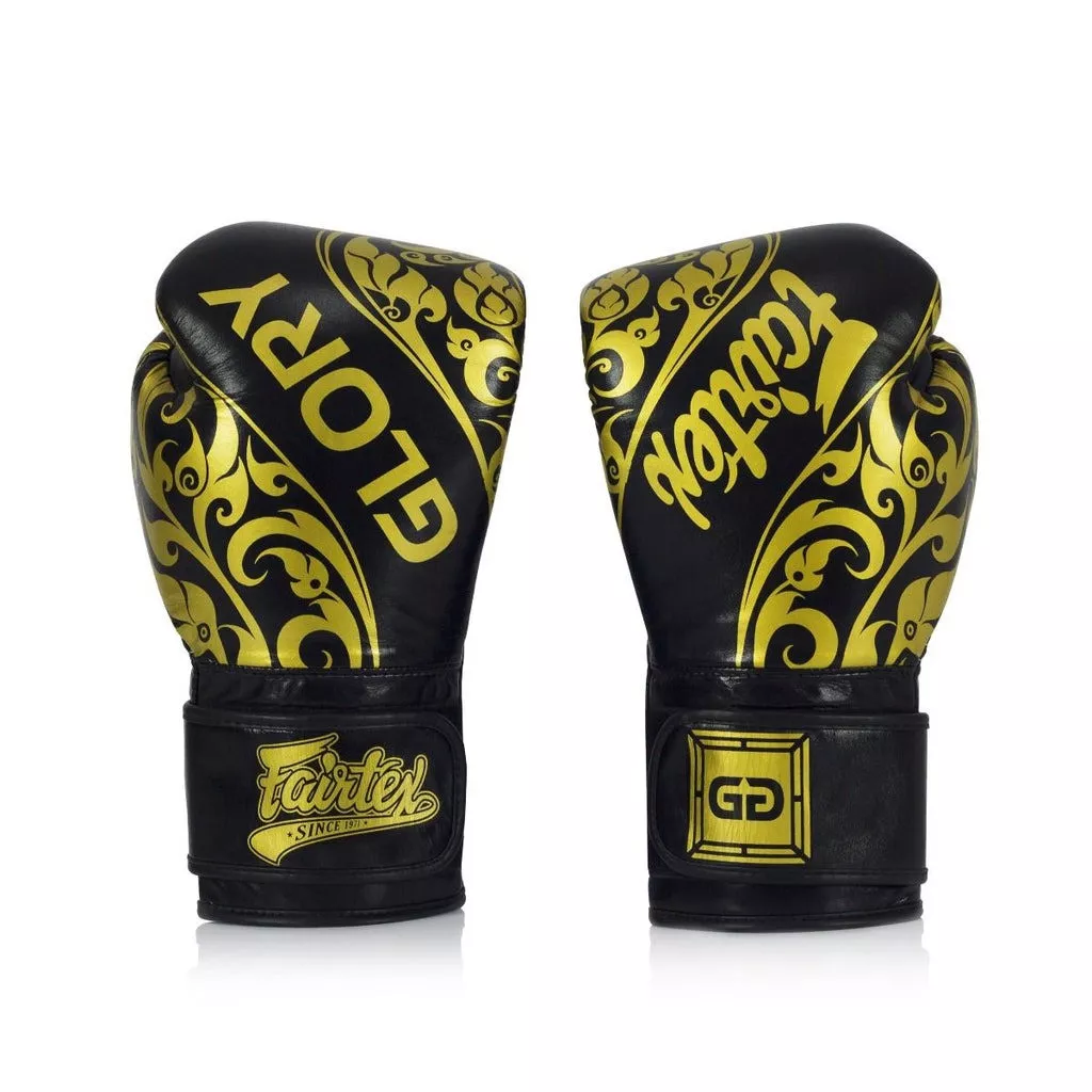Боксерские перчатки Fairtex BGVG2 Velcro Black 12 унций (бинты в комплекте)