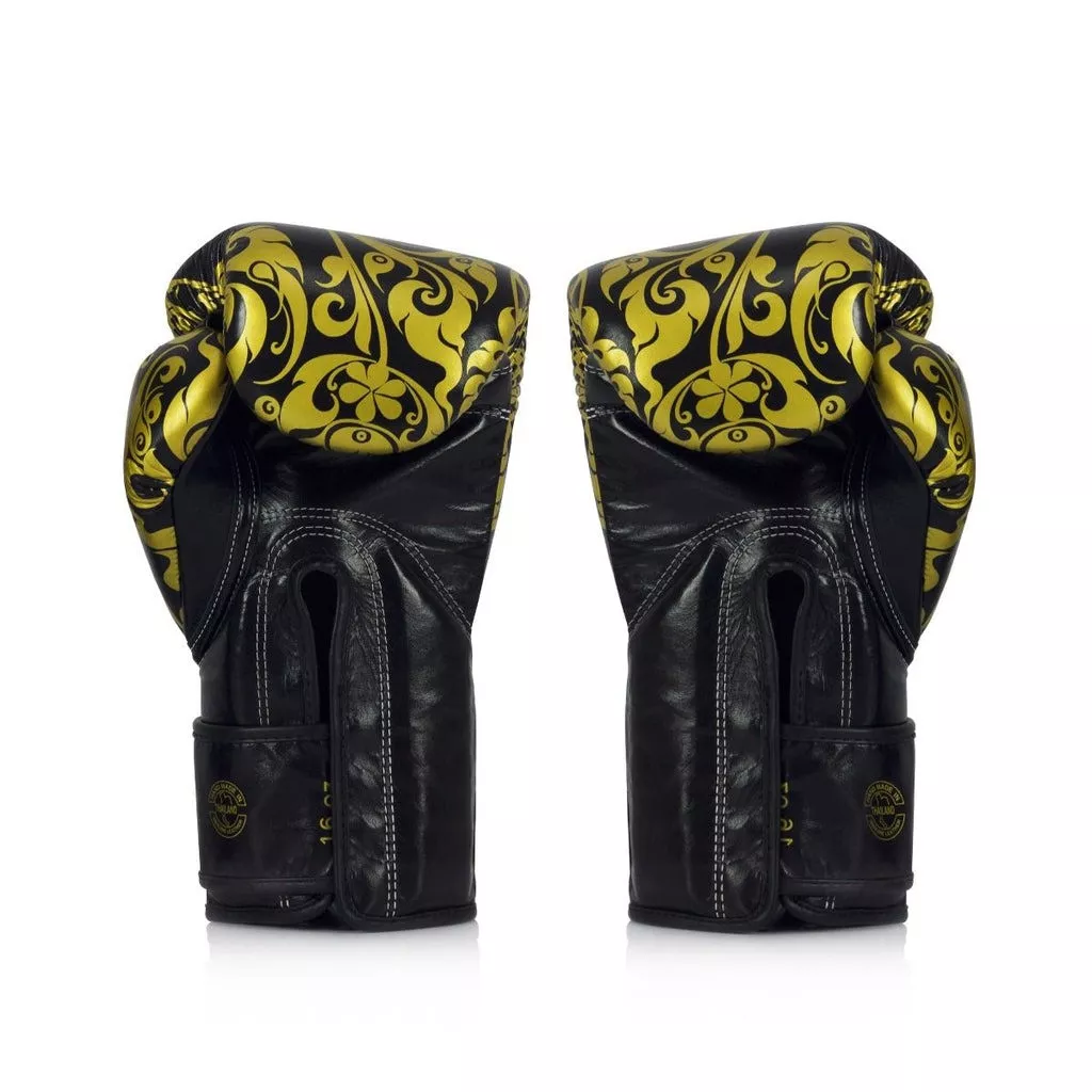 Боксерские перчатки Fairtex BGVG2 Velcro Black 12 унций (бинты в комплекте)