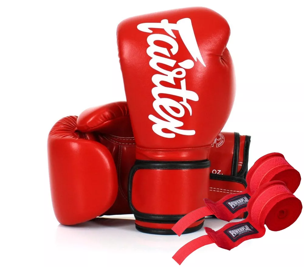 Боксерские перчатки Fairtex BGV14 Red 10 унций (бинты в комплекте)
