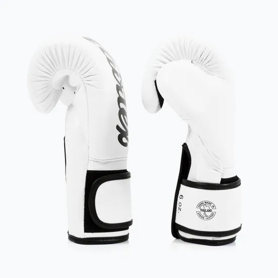 Боксерские перчатки Fairtex BGV14 White 10 унций (бинты в комплекте)