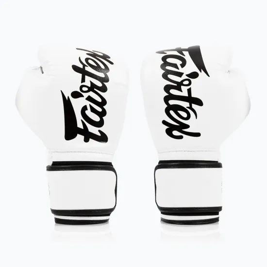 Боксерские перчатки Fairtex BGV14 White 10 унций (бинты в комплекте)