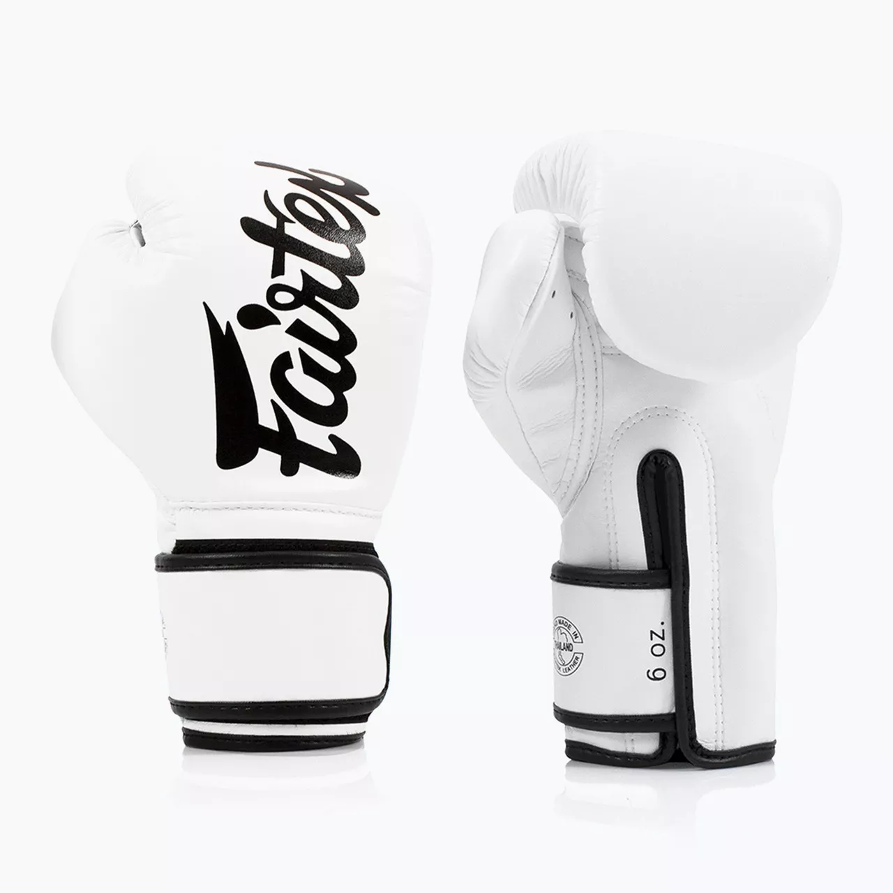 Боксерские перчатки Fairtex BGV14 White 10 унций (бинты в комплекте)