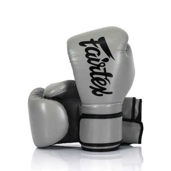 Боксерские перчатки Fairtex BGV14 Grey 10 унций (бинты в комплекте)