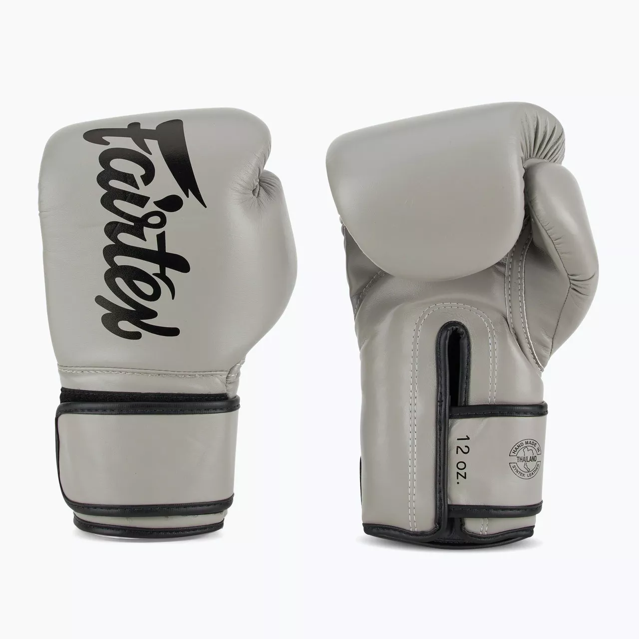 Боксерские перчатки Fairtex BGV14 Grey 10 унций (бинты в комплекте)