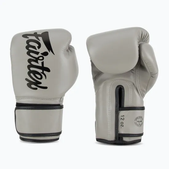 Боксерские перчатки Fairtex BGV14 Grey 10 унций (бинты в комплекте)