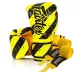 Боксерские перчатки Fairtex BGV14Y Yellow/Black 10 унций (бинты в комплекте)