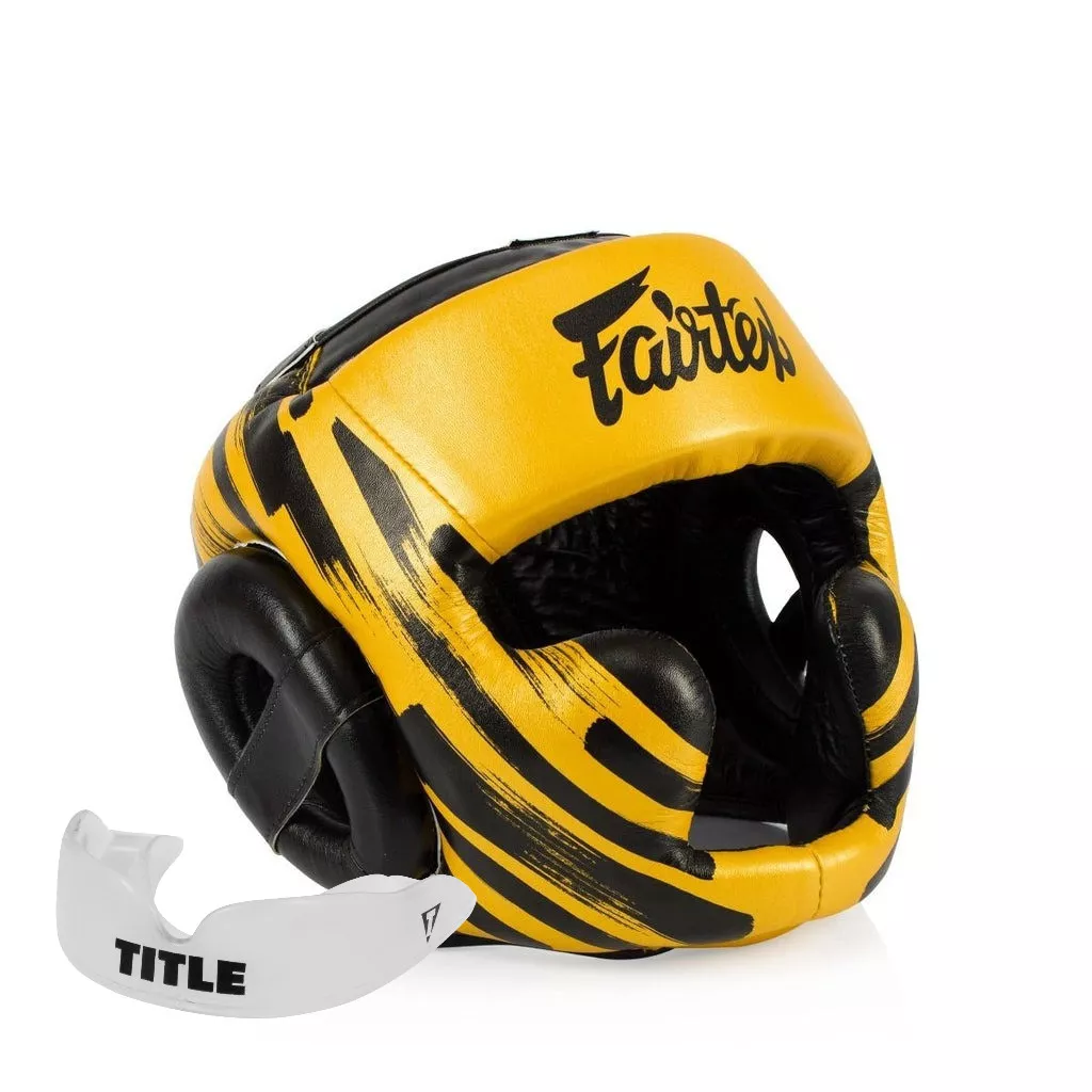 Боксерский шлем Fairtex HG16 M2 Gold-M