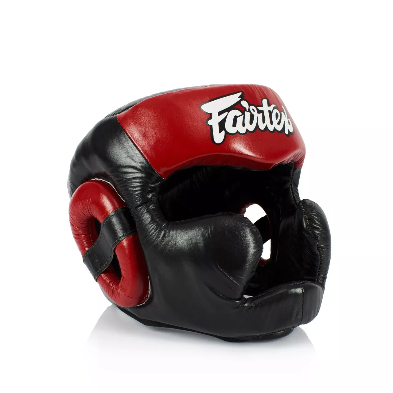 Боксерский шлем Fairtex HG13 Full Cover Black/Red-M
