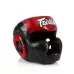 Боксерский шлем Fairtex HG13 Full Cover Black/Red-M