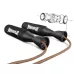 Скакалка кожаная PowerPlay 4214 Leather Jump Rope Черная 2.75 см.