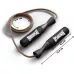 Скакалка кожаная PowerPlay 4214 Leather Jump Rope Черная 2.75 см.