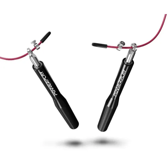 Скакалка швидкісна на підшипниках алюмінієва PowerPlay 4207 Elite Jump Rope Чорна (3m.)
