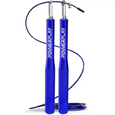 Скакалка скоростная на подшипниках алюминиевая PowerPlay 4207 Elite Jump Rope Синяя (3m.)