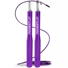 Скакалка скоростная на подшипниках алюминиевая PowerPlay 4207 Elite Jump Rope Фиолетовая (3m.)