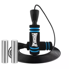 Скакалка скоростная с утяжетелями PowerPlay 4212 X ROPE Черно/Синяя (120г*2) 3м.