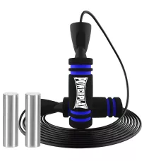 Скакалка швидкісна з обтяжувачами PowerPlay 4212 X ROPE Чорно/Темно Синя (120г*2) 3м.