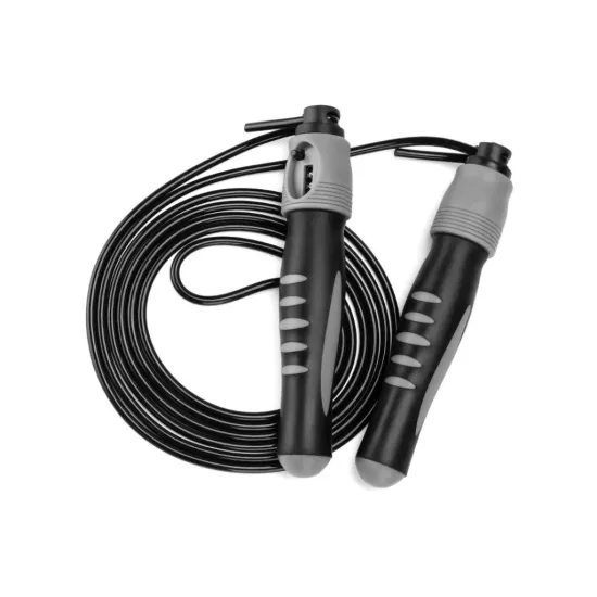 Скакалка з лічильником PowerPlay 4215 Jump Rope With Counter Чорно/Сіра 275 см.