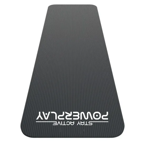 Килимок для йоги та фітнесу PowerPlay 4152 NBR Performance Mat Чорний (183x61x1)