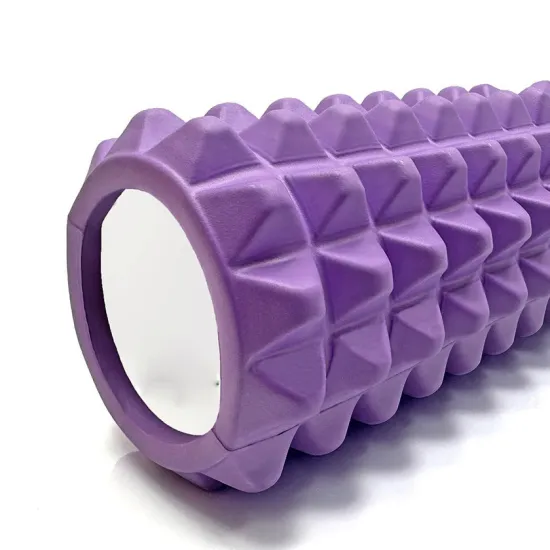Масажний ролик (роллер) PowerPlay 4406 EVA Massage Roller Фіолетовий (45x12см.)