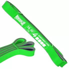 Эспандер для фитнеса и кроссфита PowerPlay 4116 Double Colors Зелено/Сера (16-32 кг)